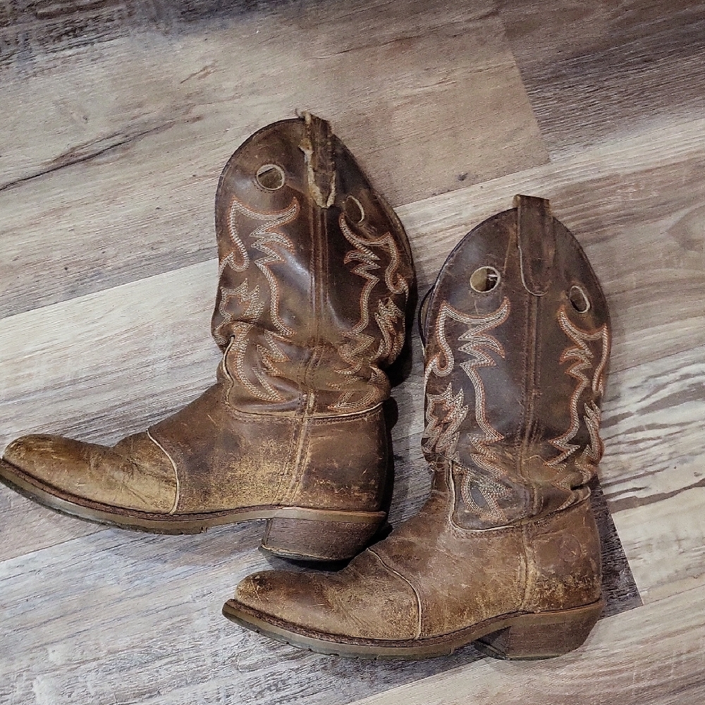 Double-H Brown Leather Boots